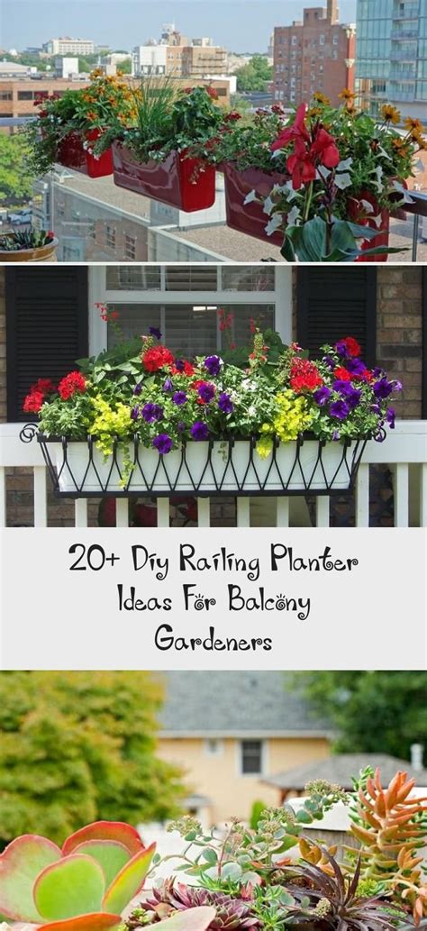 20+ DIY Railing Planter Ideas For Balcony Gardeners #balconyFlowers # ...