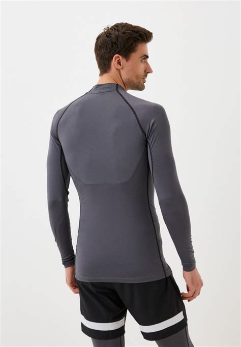 Лонгслив спортивный Nike M NP DF TIGHT LS MOCK, цвет: серый ...