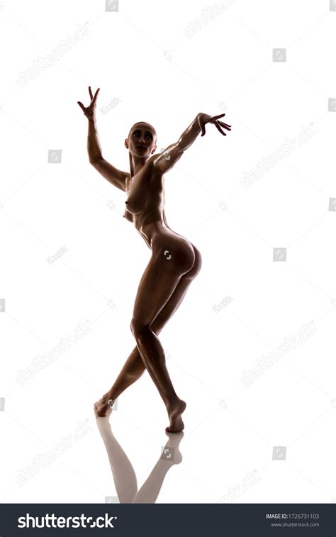 Naked Woman Posing Against White Background Stock Photo 1726731103 Shutterstock