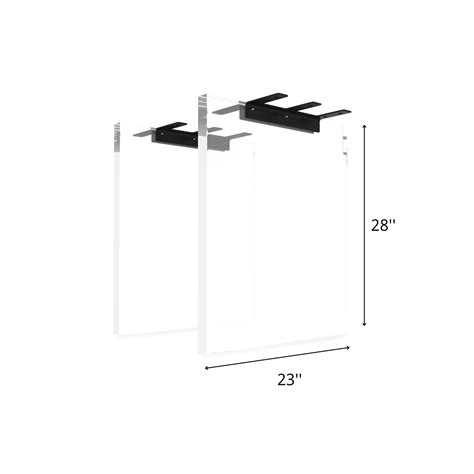 Clear Lucite Acrylic Table Base (GS) Set of 2 - Luxury Wood Tables