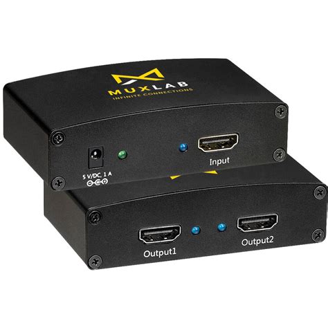 MuxLab 1x2 UHD 4K HDMI Splitter 100500 B H Photo Video