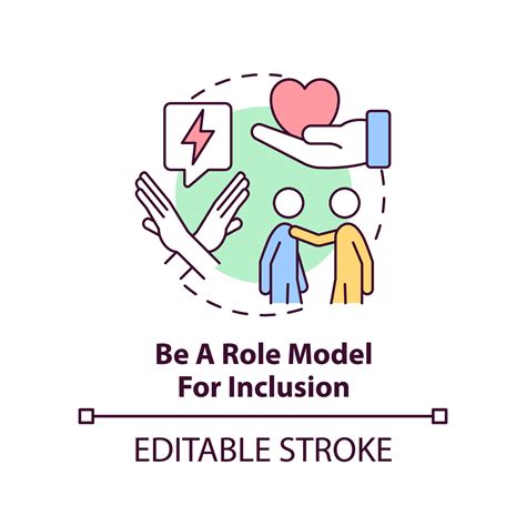 Be Role Model For Inclusion Concept Icon Show Example Supporting Lgbt