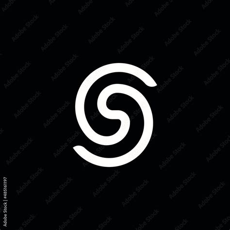 Letter SS logo black and white color, circular Shape, vector, creative ...