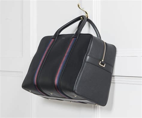 Paul Smith Leather City Webbing Holdall Black