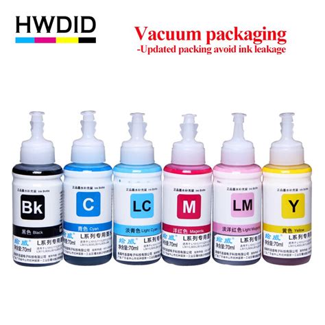 HWDID 70ml Refill Dye Ink For Epson L800 L801 L810 L100 L111 L110 L200