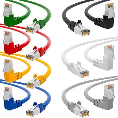 0 25m 50m Patchkabel Rj45 Cat 6 250mhz S Ftp Awg 27 Pvc Winkel 3 2