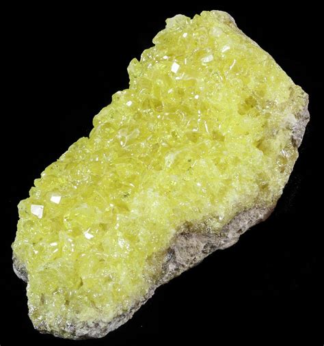 3.8" Sulfur Crystals on Matrix - Bolivia For Sale (#51575) - FossilEra.com