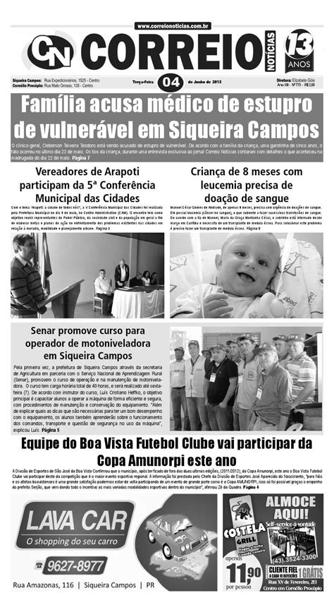 Correio Noticías Edicao 775 By Jornal Correio Notícias Issuu