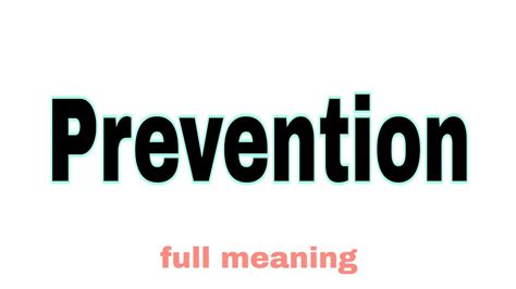 prevention meaning prevent vocabulary englishspoken getfluent