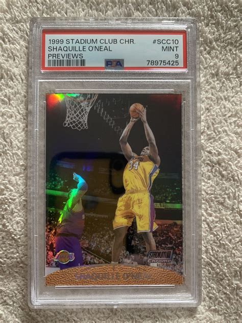 Shaquille O Neal Shaq Topps Stadium Club Chrome Previews Refractor