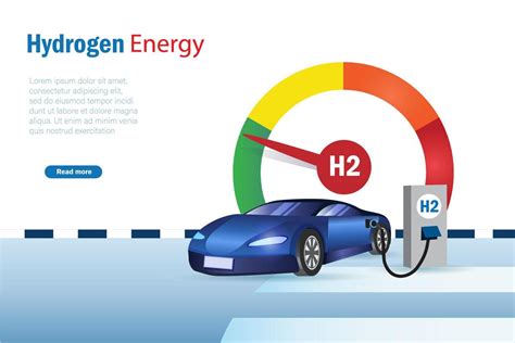 H2 Car On Hydrogen Gas Stations Fuel Dispenser Green H2 Alternative