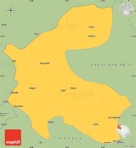 Savanna Style Simple Map of Chamba