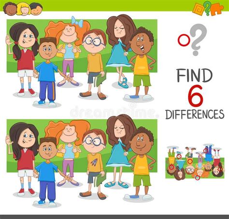 Spot The Differences Game Stock Vector Illustration Of Riddle