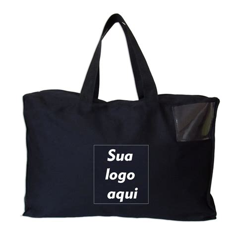 Bolsa Grande Personalizada Lona de Algodão Kit 5 Unid Elo7