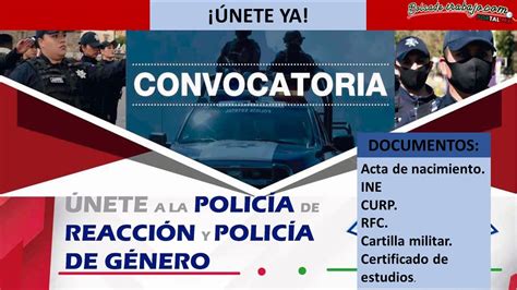 Convocatoria Polic A De Reacci N Y Polic A De G Nero Tepetlaoxtoc