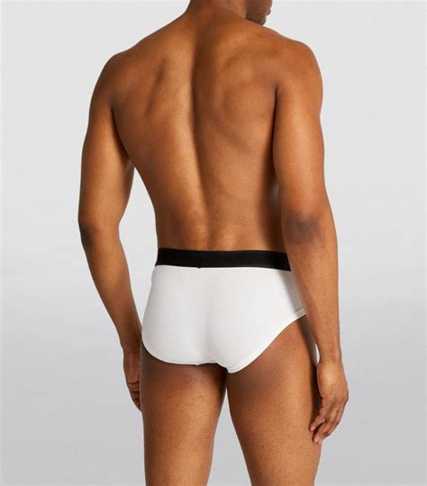 Mens Tom Ford Multi Cotton Stretch Logo Briefs Pack Of 2 Harrods Uk