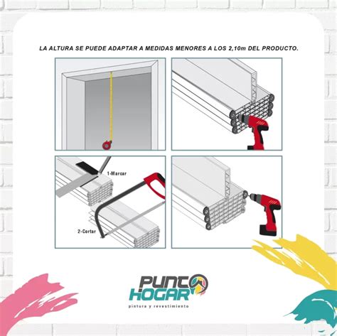 Puerta Plegadiza Pvc Plasbil 0 822 10m Completo Punto Hogar Pinturería