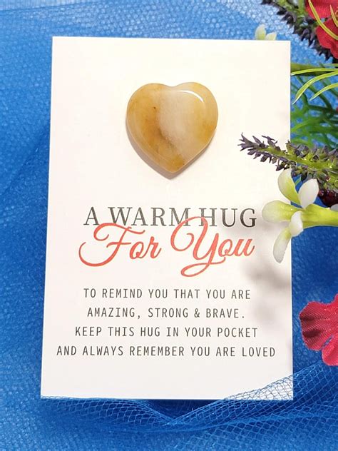 warm hug   unique pocket hug caring sentimental message gift