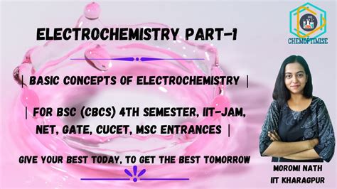 ELECTROCHEMISTRY PART 1 BSC CBCS 4TH SEMESTER IIT JAM NET GATE MSC