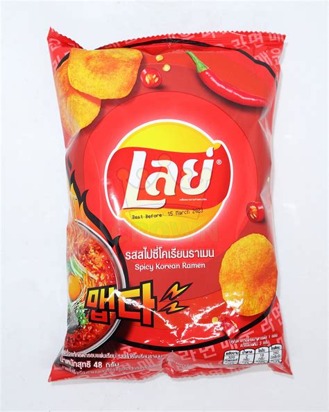 Lays Potato Chips Spicy Korean Ramen Flavor 48g Crown Supermarket