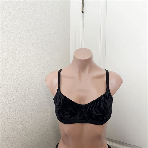 Vintage Victoria S Secret Velvet Balconette Bra Sz 36c Gem