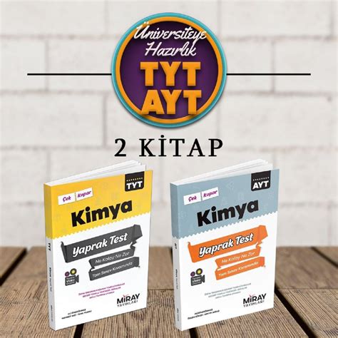 Miray Yayınları TYT Kimya Yaprak Test AYT Kimya Yaprak Test Seti 2 Kitap