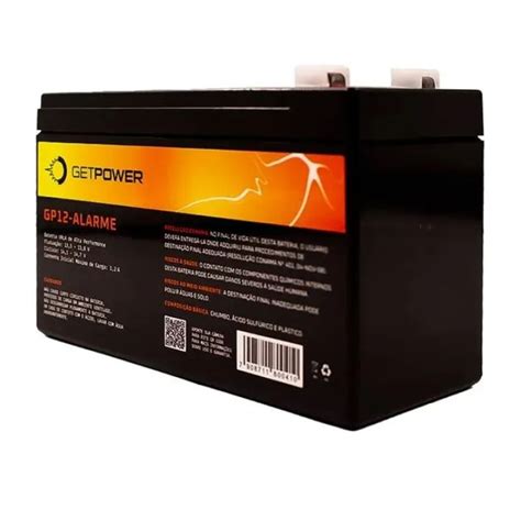 Bateria Selada Para Alarme Getpower V Ah Gp Raicrom Tecnologia