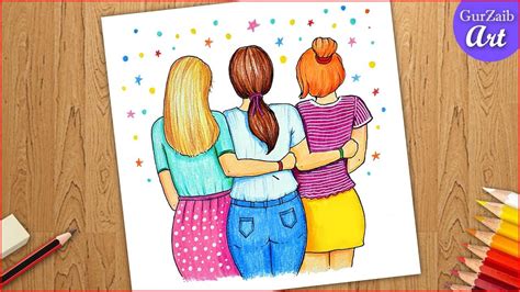 Pencil Sketch Images Happy Friendship Day Best Friends Forever Easy