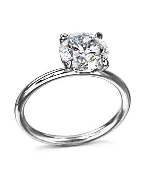 Brilliant Diamond Round Wire Solitaire Ring Turgeon Raine