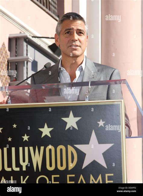 George Clooney Attending The John Wells Hollywood Walk Of Fame