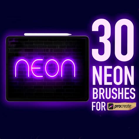 Neon Brushes For Procreate Procreate Neon Brushes 30 Neon Procreate