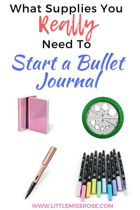 Essential Bullet Journal Supplies | Little Miss Rose