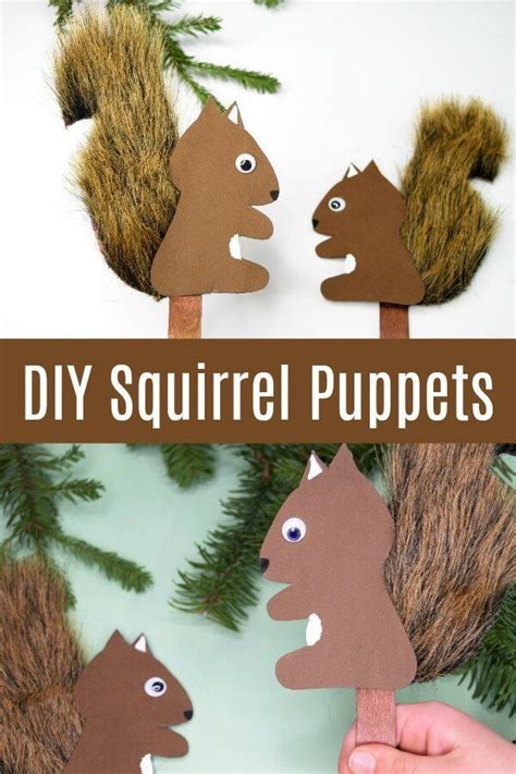 Diy Squirrel Puppet Tutorial Done In Just Minutes Squirrel Crafts