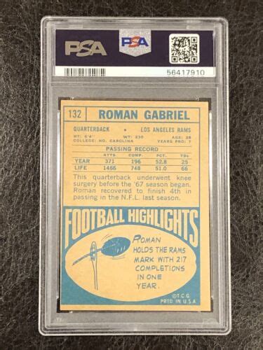 Topps Roman Gabriel For Sale Online Ebay