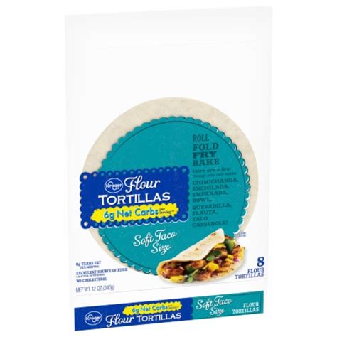 Kroger® Soft Taco Size Low Carb Flour Tortillas 8 Ct 12 Oz Frys Food Stores