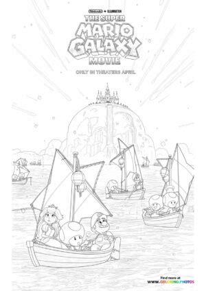 Mario Galaxy Movie poster - Coloring Pages for kids