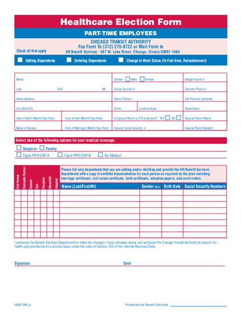 Fillable Online CTA Employee Portal Chicago Transit Authority Fax