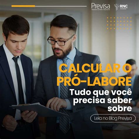 Calcular Pr Labore Passos Para Definir A Remunera O Dos S Cios