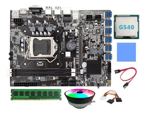 Placa Base B75 Eth Mining Lga1155 12 Pcie A Usb Con G540 Meses Sin