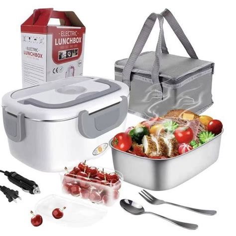 Boîte à Repas Chauffante 1 5L Isotherme Lunch Box Electrique Amovible