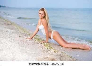 Sexy Blond Woman Lingerie Posing On Stock Photo 200799449 Shutterstock