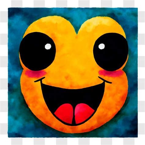 Download Colorful Smiley Face Art PNG Online - Creative Fabrica