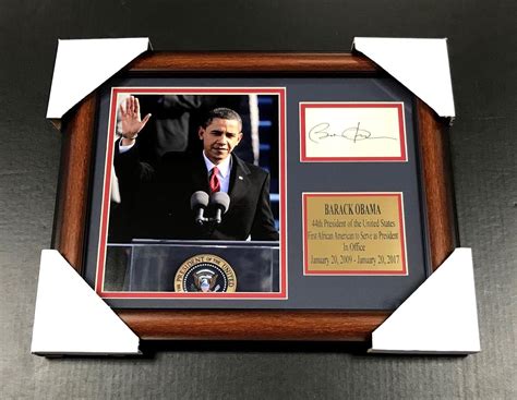 BARACK OBAMA Autographed Facsimile Reprint Framed 8x10 Photo 44TH