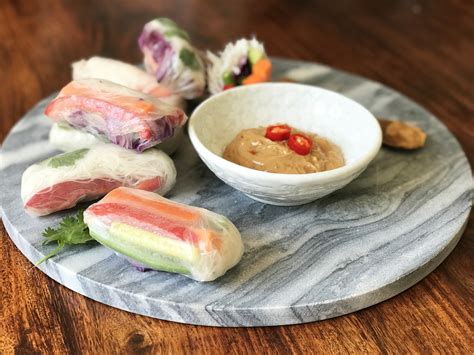 Fresh Vegetable Rolls With Satay Dipping Sauce Ausveg