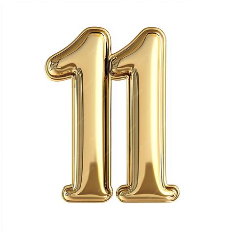 gold number  isolated  white background premium photo