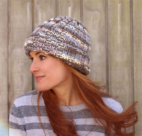 Knitting Pattern Hat Straight Needles Mikes Nature