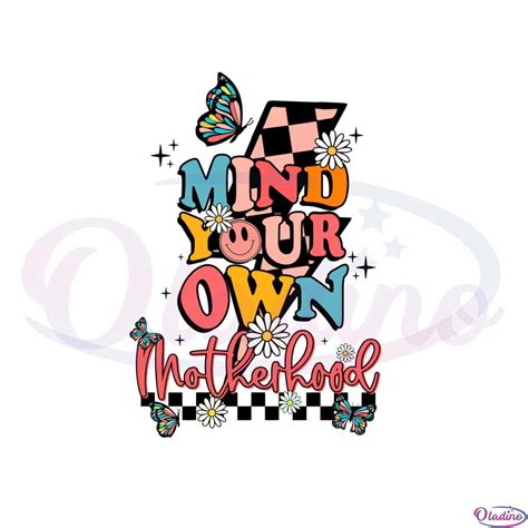 Groovy Bolt Mind Your Own Mothers Hood Svg Cutting Files Oladino