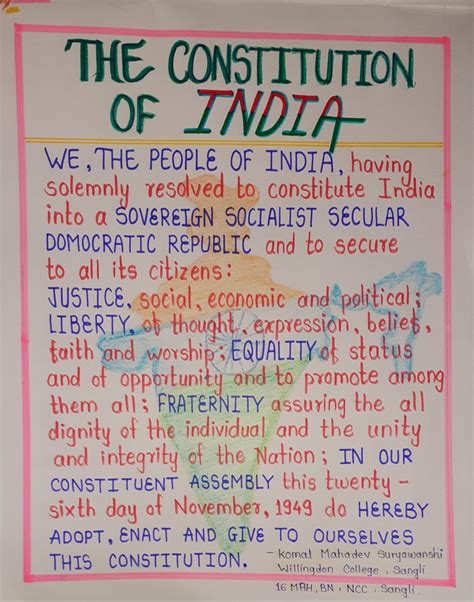 Preamble of india – India NCC