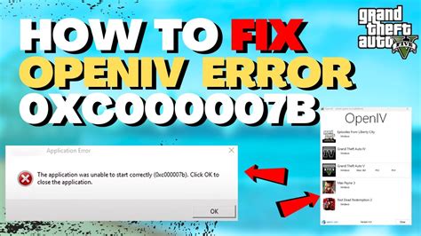 Xc B Open Iv How To Fix Openiv Error Xc B Gta Youtube