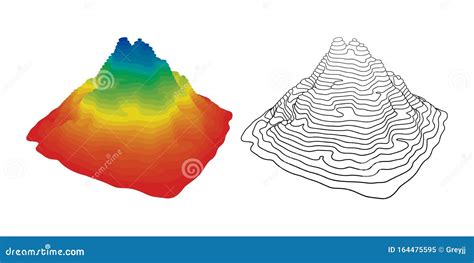 Illustration of Mountain Topography Stock Vector - Illustration of design, nature: 164475595